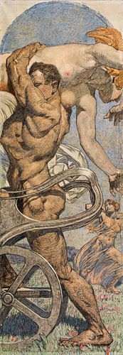 Alexander Rothaug, Man en vrouw naakt bij rijtuig, ca 1930