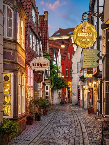 Historisches Schnoorviertel in Bremen, Deutschland von Michael Abid