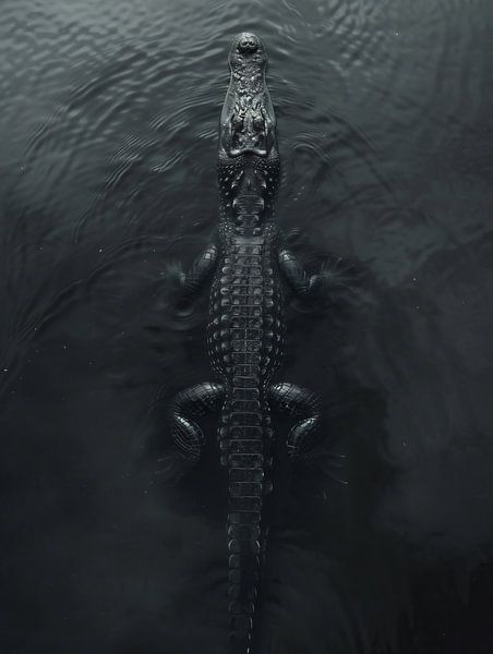 Alligator dans les roseaux par fernlichtsicht