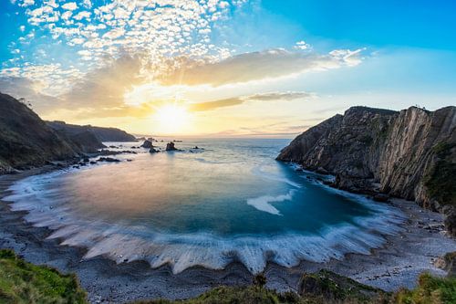El Silenio Beach, Cudillero, Asturias, Spain by Dieter Meyrl