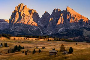 Seiser Alm Alpenglühen