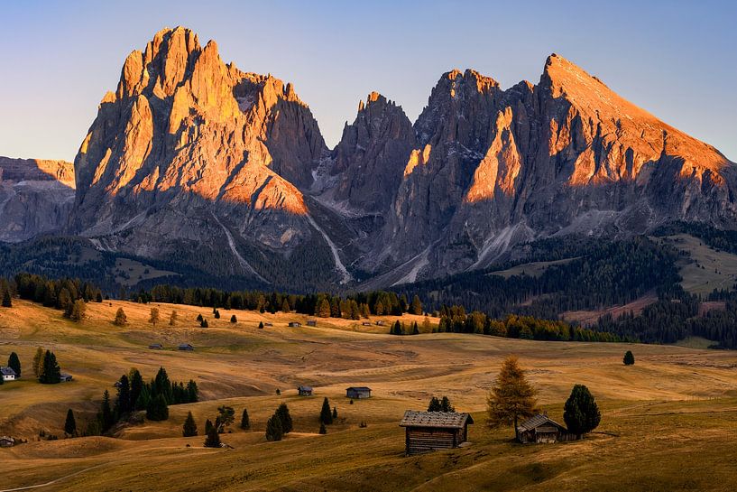 Seiser Alm Alpenglühen von Voss Fine Art Fotografie