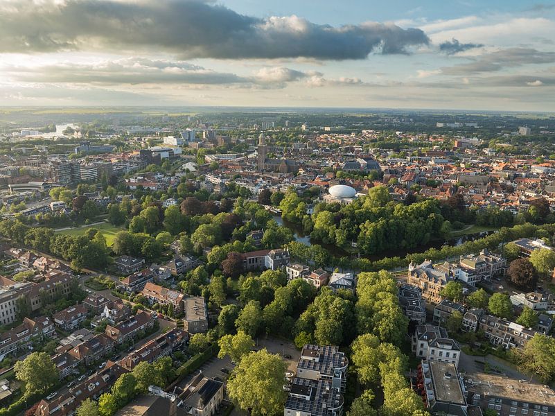 Zwolle springtime sunset from above by Sjoerd van der Wal Photography