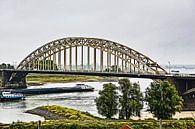 De Waalbrug bij Nijmegen (combinatie HDR en schilderij) van Art by Jeronimo thumbnail