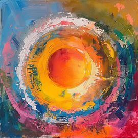 Summer circle abstract