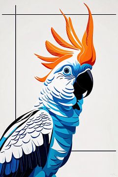 Kleurrijke digitale kaketoe illustratie van Imperial Art House