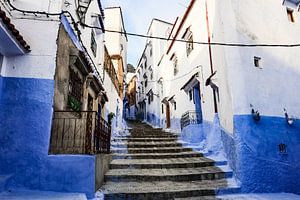 Straße in Chefchaouen (Marokko)