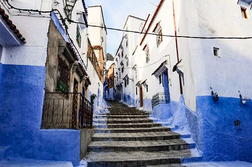 Straat in Chefchaouen (Marokko)