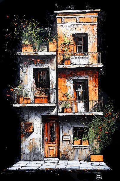 Bâtiment urbain, style graffiti par Ariadna de Raadt-Goldberg