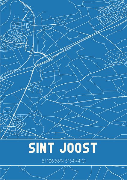 Blueprint | Map | Sint Joost (Limburg) by Prints of Place