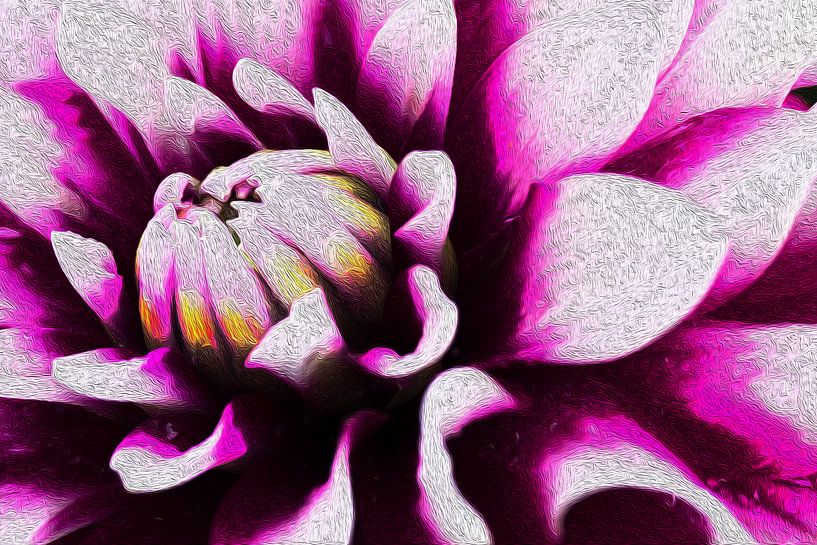 Dahlia dans une autre gamme de couleurs par Jolanda de Jong-Jansen