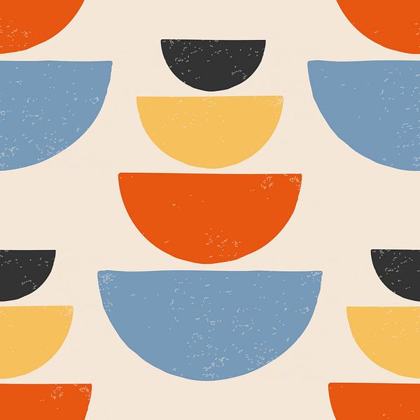 Organic and geometric shapes, retro style by Studio Allee