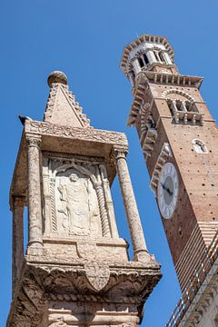 Verona - Colonna Antica and Torre dei Lamberti by t.ART