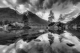 Le Hintersse près de Berchtesgaden en Bavière. Noir Blanc sur Manfred Voss, Photographie Noir et Blanc