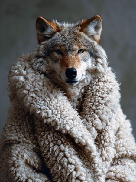 Wolf in sheep's clothing by Max Steinwald on canvas, poster