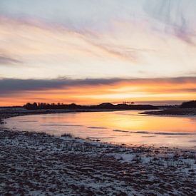 Sonnenuntergang in den Poldern von Zeeland von Cynthia Bil