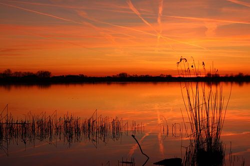 sunset at the Princess Margriet Canal