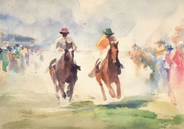 Jockeys in dynamic horse racing by Niklas Maximilian