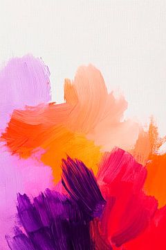 Kleurrijke aquarellen op canvas