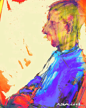 L'homme en bleu