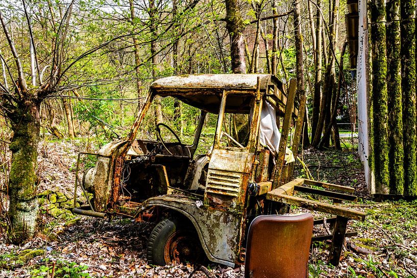 Geheimnisvoller Rückzugsort – Der Wald verschlingt den vergessenen Transporter von InfiniteArtLabs