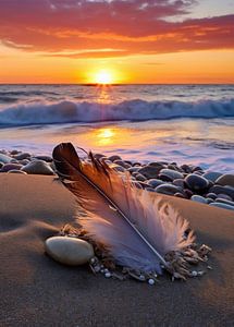 Feder am Strand
