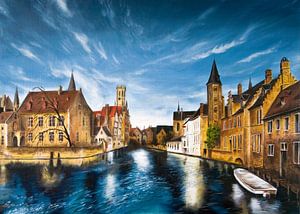 Rozenkaai Brugge België van David Berkhoff