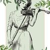 A Floral Violinist van Marja van den Hurk