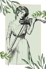 A Floral Violinist von Marja van den Hurk
