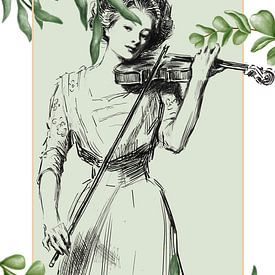 A Floral Violinist by Marja van den Hurk