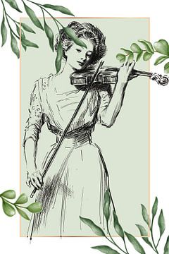 A Floral Violinist by Marja van den Hurk