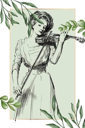A Floral Violinist by Marja van den Hurk
