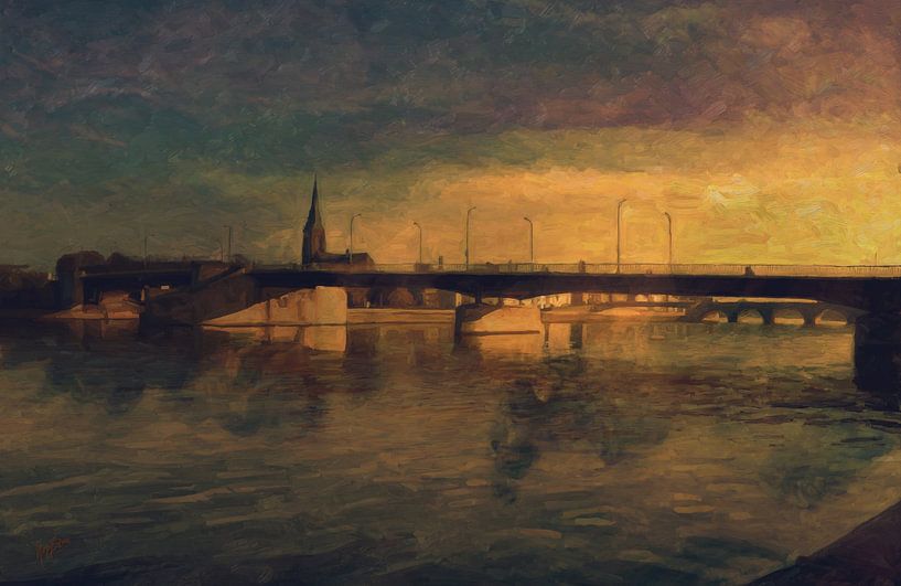The bridges of Maastricht by Nop Briex