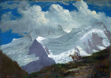 Albert Bierstadt, In de Rockies, 1863 van Atelier Liesjes