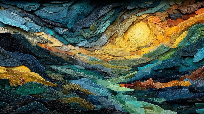 schilderachtig abstract kleurrijk landschap van Egon Zitter