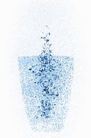 Een glas van waterdruppels