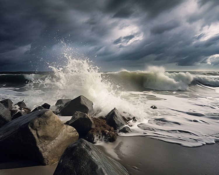 Welle an der Küste von fernlichtsicht