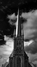 Church tower of St John the Baptist in Wateringen (infrared)