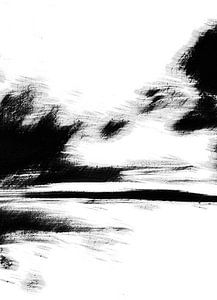 Nach dem Sturm IV - Schwarz Weiß Japan Landschaft