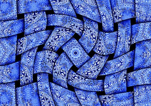 Waving Weaves in Blue (Gewoven Golven in Blauw)