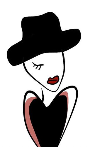 Female portrait drawing