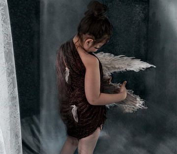 Une fille avec des ailes