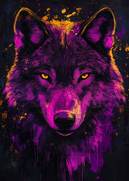 Wolf Tier Kunst von JBJart Justyna Jaszke