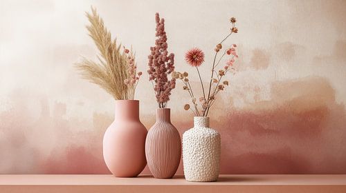 Dried Flowers in Pink Shades