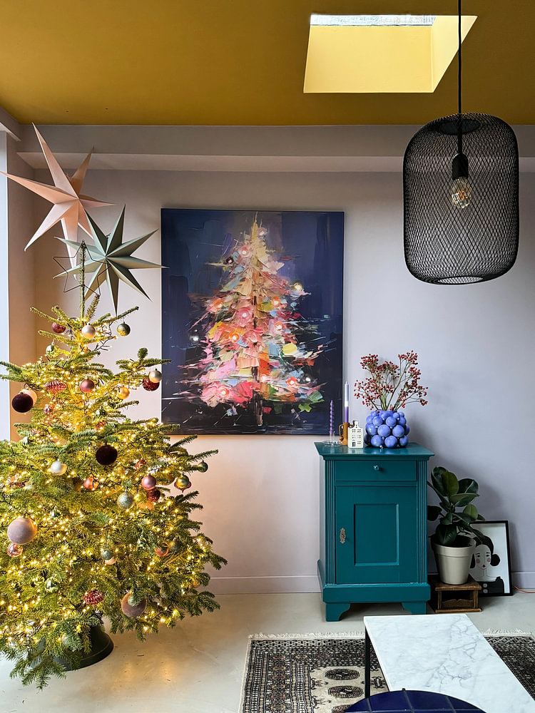 Arbre de Noël coloré, moderne et abstrait, par Studio Allee