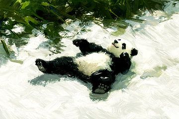 Panda in sneeuw van Imperial Art House
