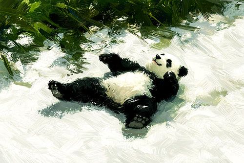 Panda dans la neige