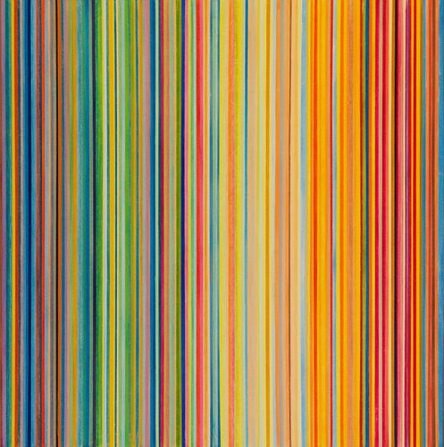 Peinture de bandes colorées et serrées