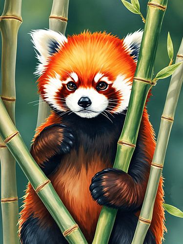 Bébé panda roux