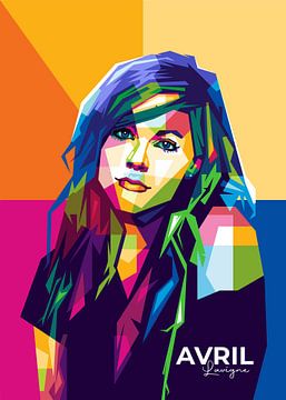 Avril Lavigne in Pop Art Portret van Dico Hendry